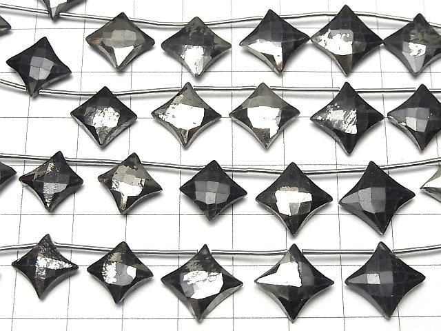Matrix-Pyrit Diamantform 1 Strang Perlen (8 Stück)