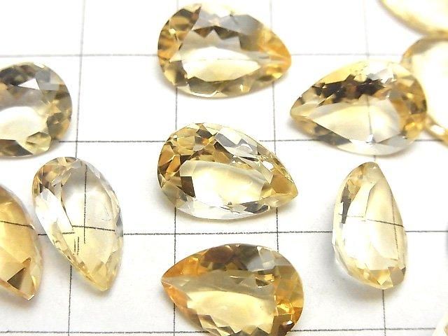 High Quality Citrine AAA Loose stone Pear shape Faceted 14x10mm 2pcs