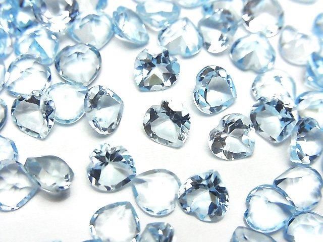 High Quality Sky Blue Topaz AAA Loose stone Heart cut 6x6mm 5pcs