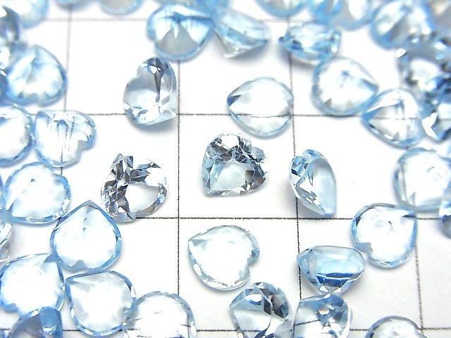 High Quality Sky Blue Topaz AAA Loose stone Heart cut 6x6mm 5pcs