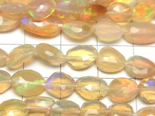 High Quality Ethiopian Opal AAA- Flat Faceted Nugget half or 1strand beads (aprx.15inch/37cm)