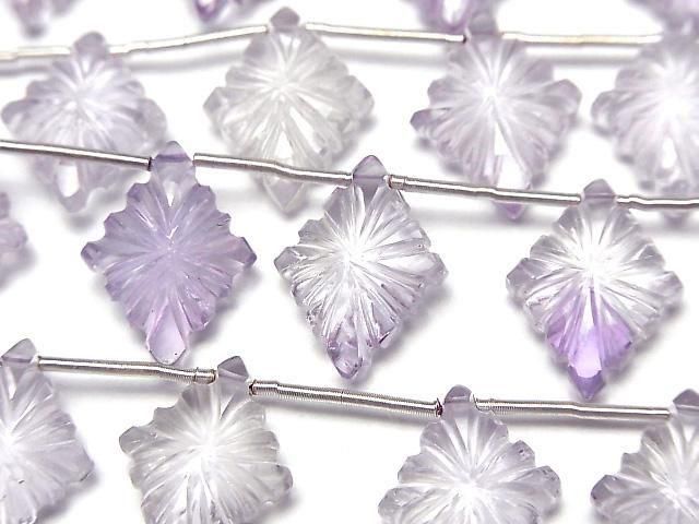Hochwertiger rosa Amethyst AAA Rosetten-Schnitzerei 16x12mm 1 Strang Perlen (6 Stück)
