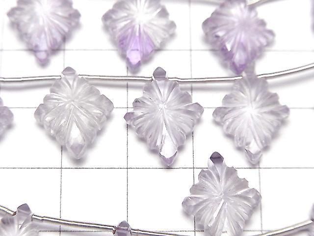 Hochwertiger rosa Amethyst AAA Rosetten-Schnitzerei 16x12mm 1 Strang Perlen (6 Stück)