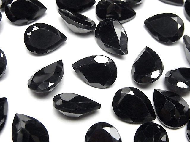 High Quality Black Spinel AAA Loose stone Pear shape Faceted 14x10mm 1pc