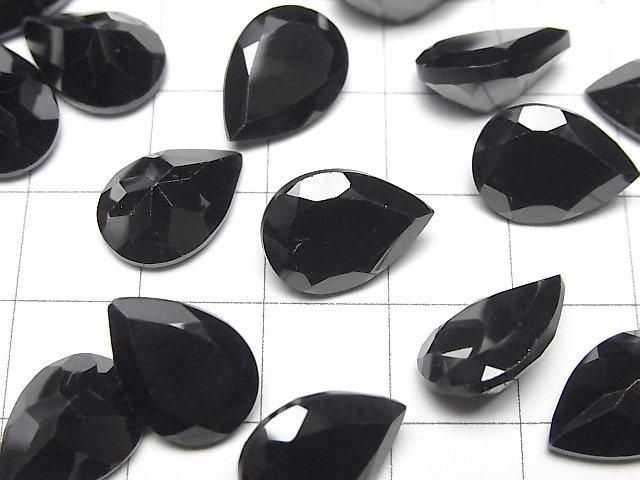 High Quality Black Spinel AAA Loose stone Pear shape Faceted 14x10mm 1pc