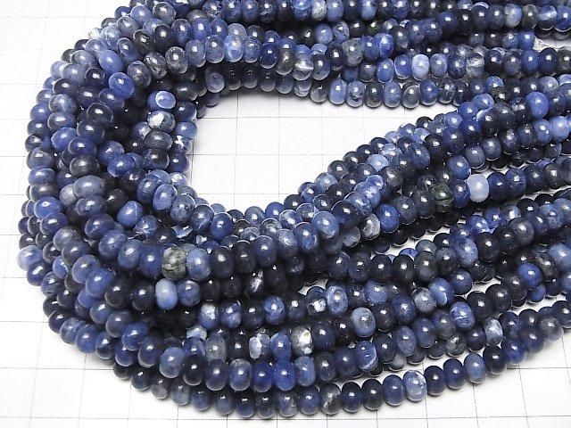 Sodalith AA++ Rondelle 6x6x4mm 1strang Perlen (ca. 14 Zoll/35 cm)