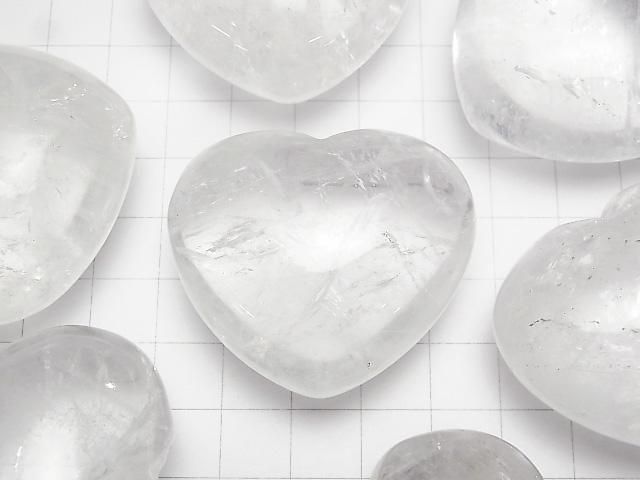 Kristall AA+ Ungebohrtes Herz 40x45mm 1 Stück