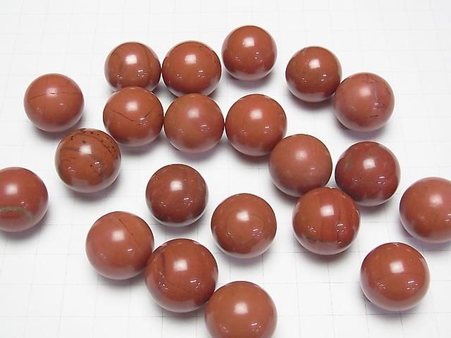 Roter Jaspis Kugel, Rund 20mm 2 Stück