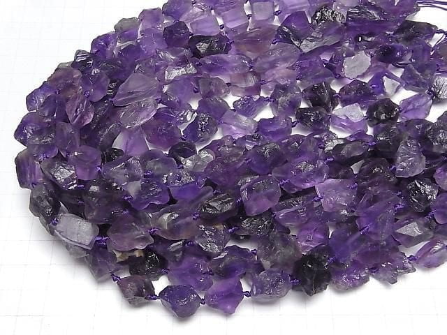 Amethyst Rohstein Nugget 1strang Perlen (ca. 15 Zoll/36 cm)