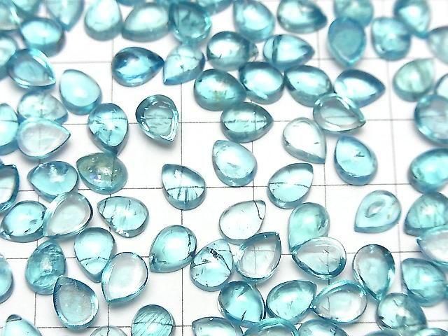 Hochwertiger Apatit AAA- Tropfenform Cabochon 8x6mm 1 Stück