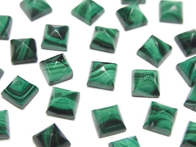Malachite AAA Sugarloaf Cut 6x6mm 3pcs