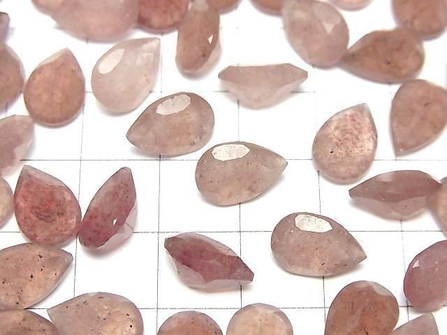 Hochwertiger rosa Epidot AA++ lose Stein Tropfenform facettiert 12x8mm 2 Stück