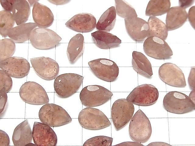 Hochwertiger rosa Epidot AA++ lose Stein Tropfenform facettiert 12x8mm 2 Stück