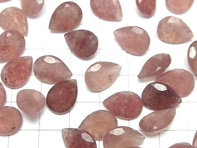 Hochwertiger rosa Epidot AA++ lose Stein Tropfenform facettiert 14x10mm 2 Stück