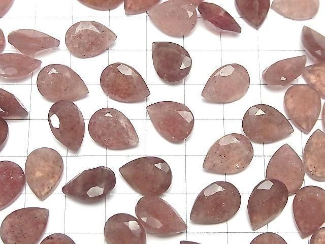 Hochwertiger rosa Epidot AA++ lose Stein Tropfenform facettiert 14x10mm 2 Stück