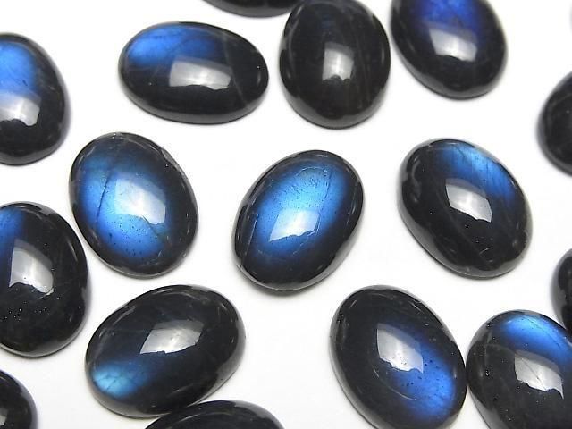 High Quality Black Labradorite AAA- Oval Cabochon 16x12mm 1pc