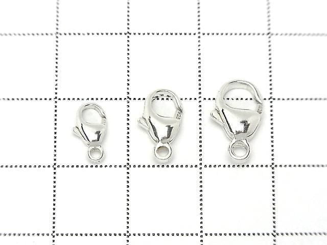 Silver925 Oval Lobster 9mm,11mm,13mm No coating 1pc
