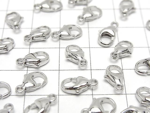 Silver925 Oval Lobster 9mm,11mm,13mm Rhodium Plated 1pc