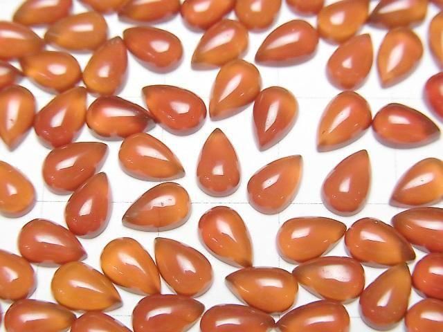 Carnelian AAA Pear shape Cabochon 6x4mm 5pcs