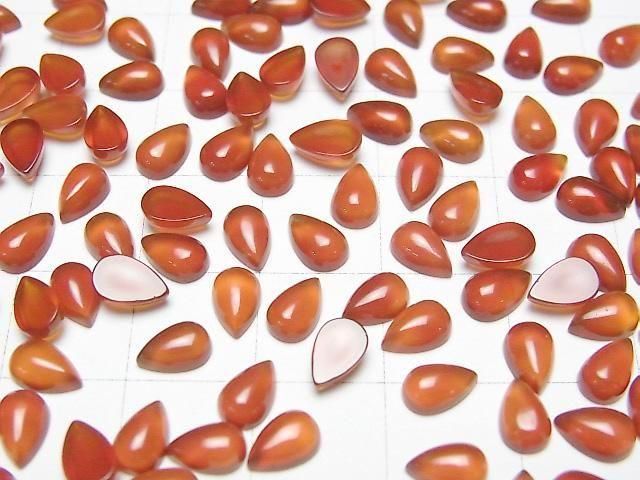 Karnelian AAA Birnenform Cabochon 6x4mm 5 Stück
