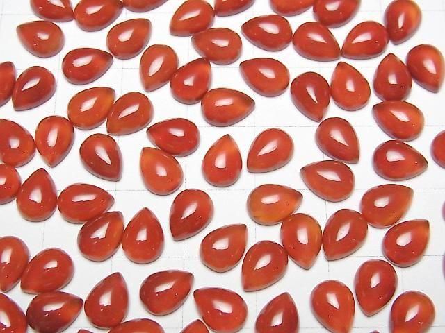Karnelian AAA Birnenform Cabochon 8x6mm 4 Stück