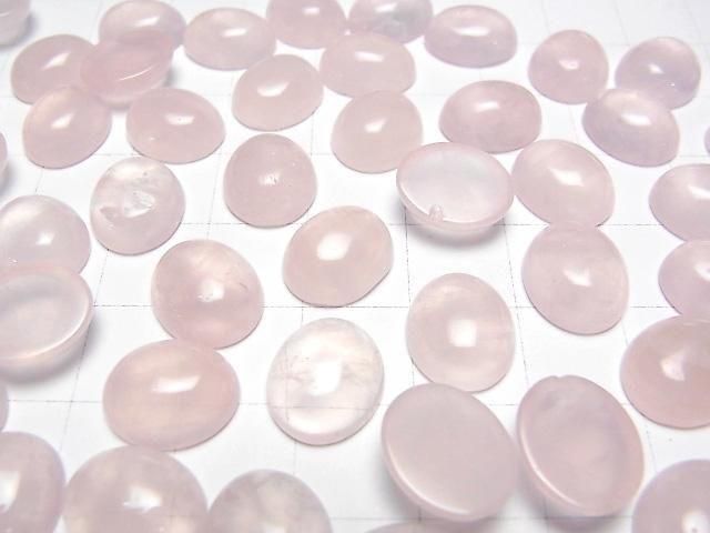 Rosenquarz AA++ Oval Cabochon 12x10mm 4 Stück