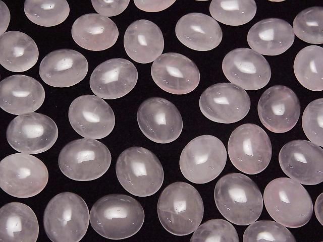 Rosenquarz AA++ Oval Cabochon 12x10mm 4 Stück