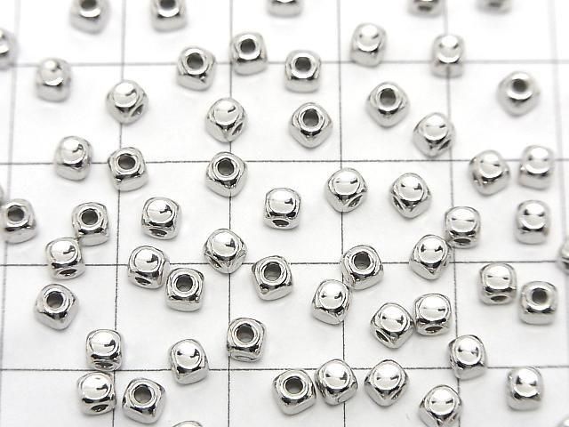 Silver925 Cube 3x3x3mm Rhodium Plated 10pcs