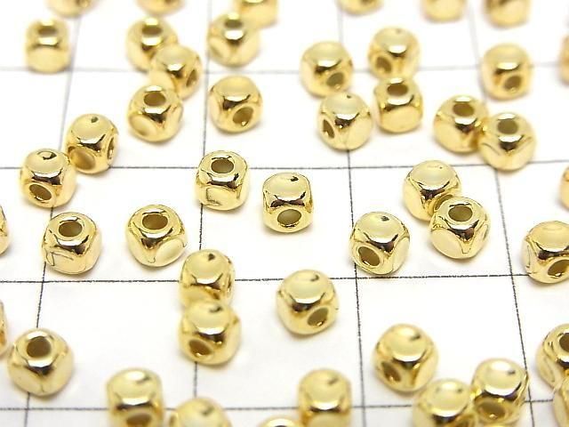 Silver925 Cube 3x3x3mm 18KGP 10pcs