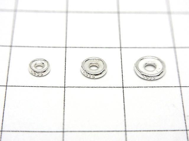 Silver925 Rondelle 4mm,5mm,6mm No coating 4pcs