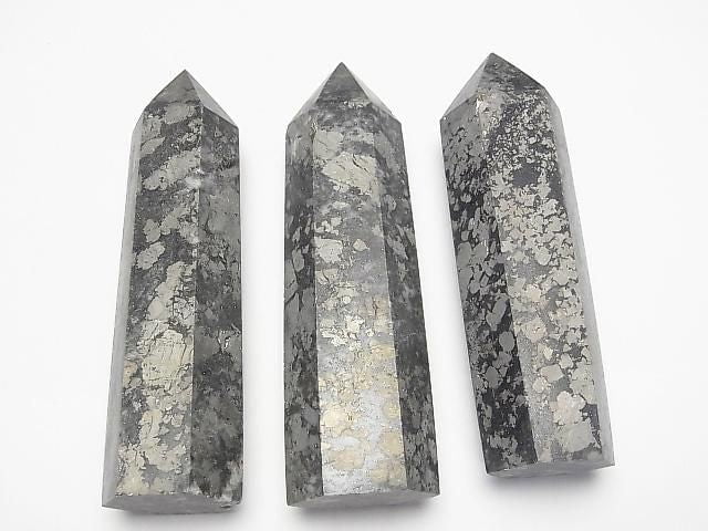Pyrite point (hexagonal column) 1pc