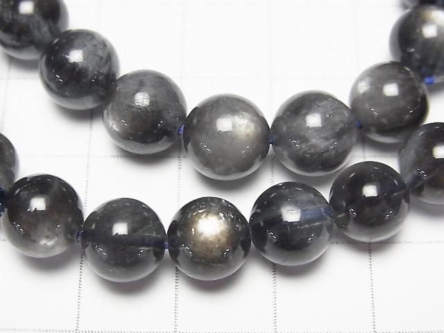 Black Star Aquamarine AA++ Round 9mm Bracelet