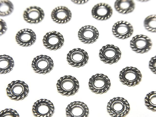 Bali Silver Rondelle 5x5x1mm Oxidized Finish 5pcs