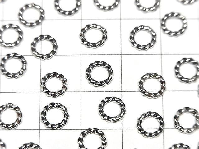 Bali Silver Rope Ring (Closed Type) 7mm 5pcs