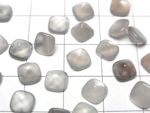 Hochwertiger Grauer Moonstone AAA- Zuckerhut Schnitt 6x6mm 5Stk