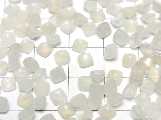 Hochwertiger Weißer Moonstone AAA Zuckerhut Schnitt 4x4mm 10Stk