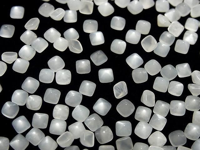 Hochwertiger Weißer Moonstone AAA Zuckerhut Schnitt 4x4mm 10Stk
