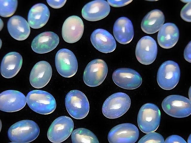 High Quality Ethiopia Water Opal AAA- Oval Cabochon 7x5mm 5pcs