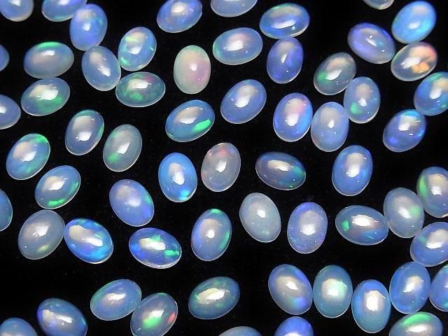 High Quality Ethiopia Water Opal AAA- Oval Cabochon 7x5mm 5pcs