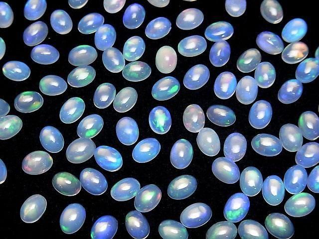 High Quality Ethiopia Water Opal AAA- Oval Cabochon 7x5mm 5pcs