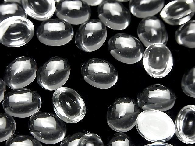 Hochwertiger weißer Topas AAA ovaler Cabochon, 10x8mm, 2 Stück