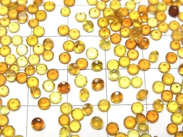 Hochwertiger honigfarbener Chalcedon AAA lose Steine, rund, facettiert, 3x3mm, 10 Stück