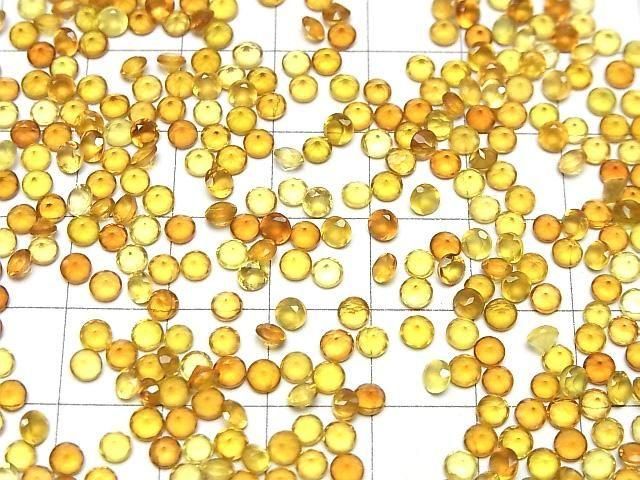 Hochwertiger honigfarbener Chalcedon AAA lose Steine, rund, facettiert, 3x3mm, 10 Stück