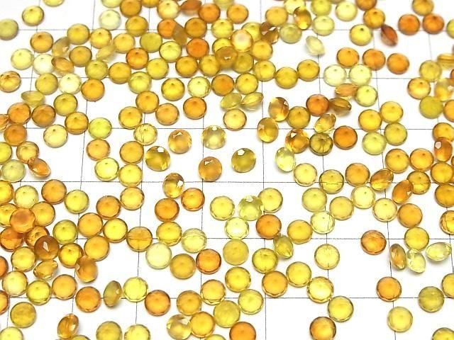 Hochwertiger honigfarbener Chalcedon AAA lose Steine, rund, facettiert, 4x4mm, 10 Stück