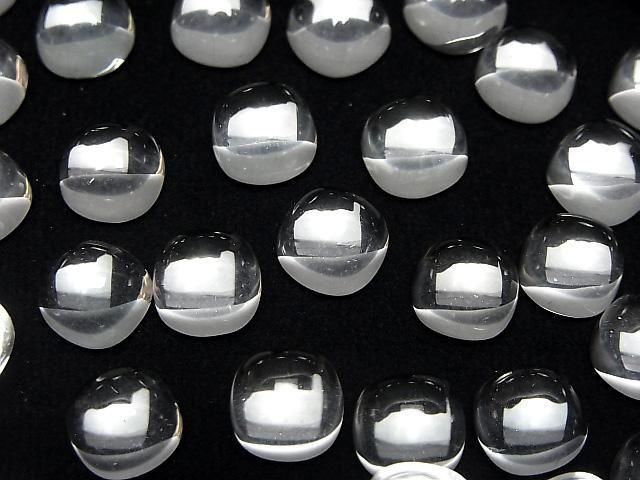 Hochwertiger weißer Topas AAA quadratischer Cabochon, 8x8mm, 2 Stück