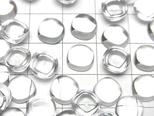 Hochwertiger weißer Topas AAA quadratischer Cabochon, 8x8mm, 2 Stück
