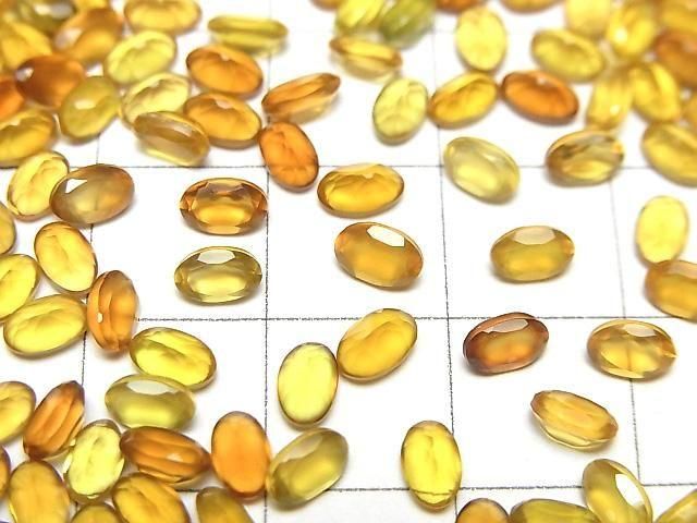 Hochwertiger honigfarbener Chalcedon AAA loser Stein oval facettiert 5x3mm 10 Stück