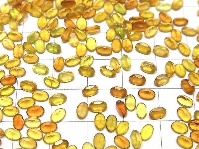 Hochwertiger honigfarbener Chalcedon AAA loser Stein oval facettiert 5x3mm 10 Stück