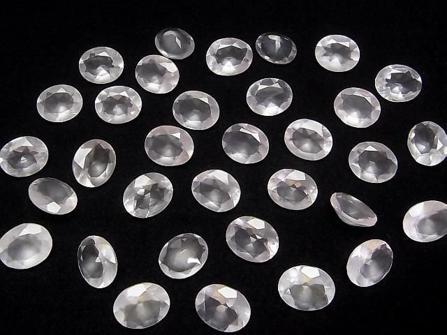 Hochwertiger Rosenquarz AAA loser Stein oval facettiert 12x10mm 2 Stück
