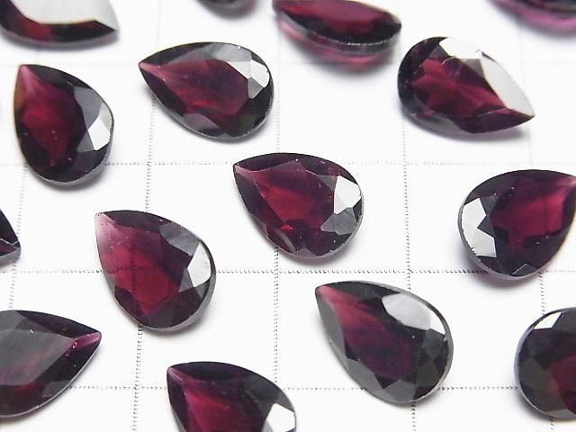 Hochwertiger Mosambikgranat AAA- loser Stein Tropfenform facettiert 12x8mm 2 Stück